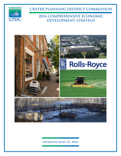 2016 Approved CEDS Report - Crater Planning District Commission