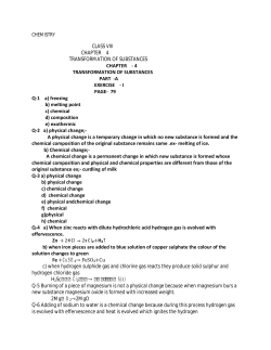 CLASS VIII CHAPTER 4 TRANSFORMATION OF SUBSTANCES