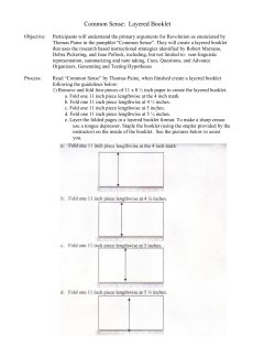 Common Sense: Layered Booklet