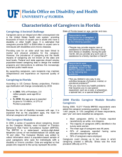Characteristics of Caregivers in Florida