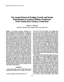 The Annual Pattern of Feeding, Growth, and Sexual Reproduction in