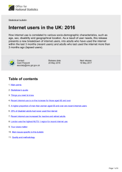 Internet users in the UK - Office for National Statistics