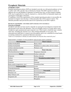 Pyrophoric Materials