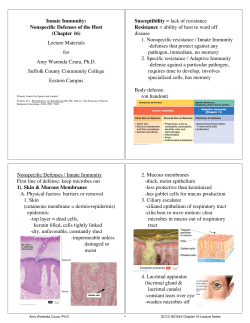 Innate Immunity: Nonspecific Defenses of the Host (Chapter 16