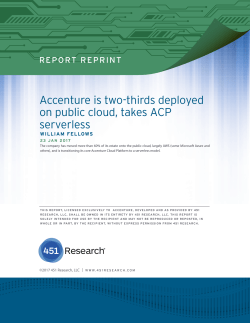 Accenture is Two-Thirds Deployed on Public Cloud, Takes ACP