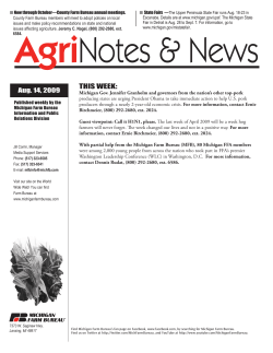 August 14, 2009 - Michigan Farm Bureau