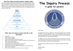 The Inquiry Process - The Ela Murray International School
