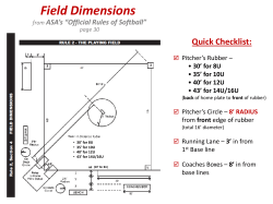 Field Dimensions (ASA official)