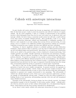 Colloids with anisotropic interactions