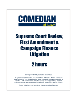 Supreme Court Review, 1st Amendment