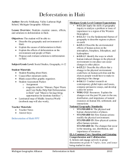Deforestation in Haiti - Central Michigan University