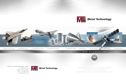 Capabilities Brochure - Metal Technology, Inc