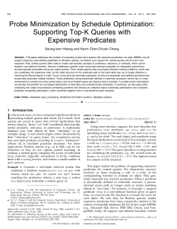 Probe Minimization by Schedule Optimization: Supporting Top
