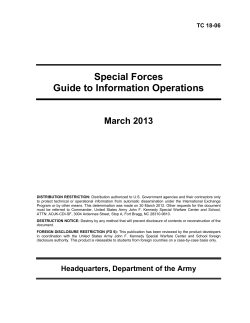 Special Forces Guide to Information Operations