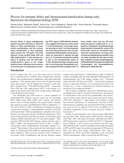 Process for immune defect and chromosomal