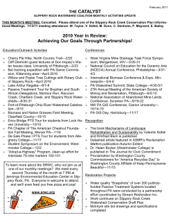 February 2011 - Slippery Rock Watershed Coalition