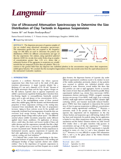 Use of Ultrasound Attenuation Spectroscopy to