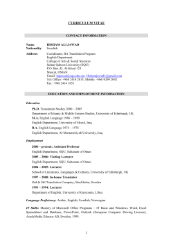 Curriculum Vitae - Qatar University