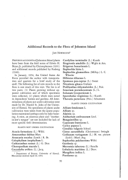 Additional Records to the Flora of Johnston Island
