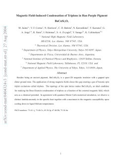 Magnetic Field-Induced Condensation of Triplons in Han Purple