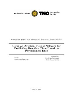 Using an Artificial Neural Network for Predicting Reaction Time