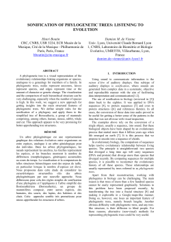 sonification of phylogenetic trees: listening to