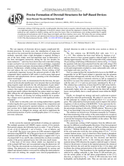 Precise Formation of Dovetail Structures for InP
