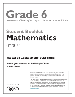 Student Booklet Mathematics