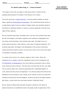 Martin Luther King Speech