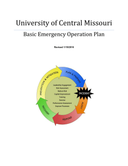 Emergency Planning - University of Central Missouri