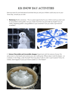 KS1 Snow Day Activities