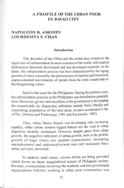 the countryside by dispersing industries outside Metro Manila and