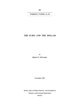 The euro and the dollar - Bank for International Settlements