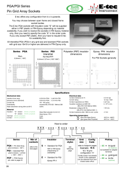 PGA/PGI Series Pin Grid Array Sockets