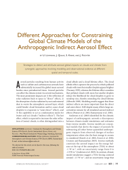 Different Approaches for Constraining Global Climate Models of the