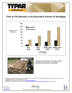 Time to Fill Geocells vs its Equivalent Volume of Sandbags