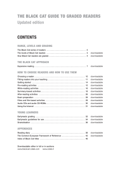 THE BLACK CAT GUIDE TO GRADED READERS CONTENTS