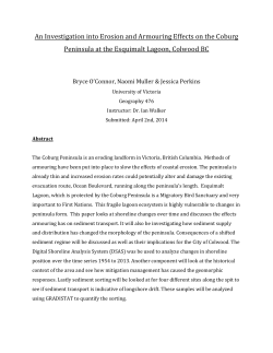 An Investigation into Erosion and Armouring Effects on the Coburg