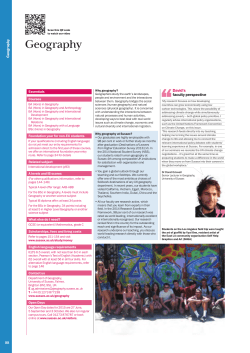 Geography - University of Sussex