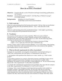 How do we hire a President?