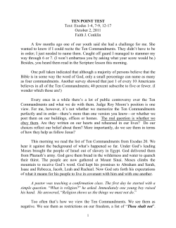 ten point test - First United Methodist Church of Escondido