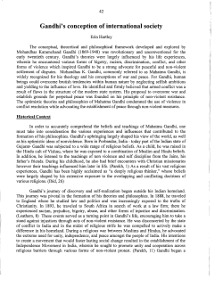 Gandhi`s conception of international society