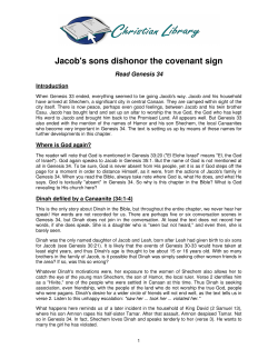 Jacob`s sons dishonor the covenant sign