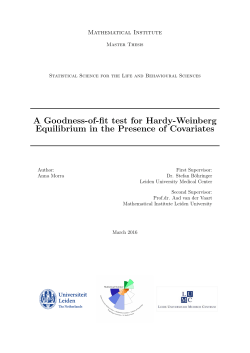 A Goodness-of-fit test for Hardy-Weinberg Equilibrium in the