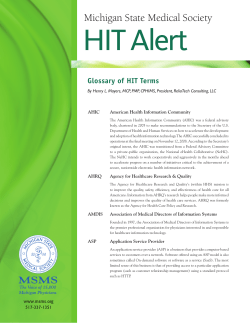 Glossary of Terms - Michigan State Medical Society