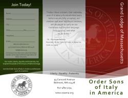 Grand Lodge Brochure - Watertown Sons of Italy