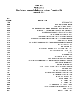 20130831 NMEA 0183 Identifier List