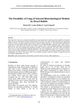 The Possibility of Using of Selected Biotechnological Method by