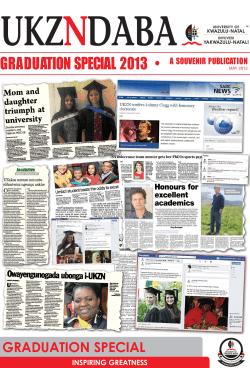 graduation special 2013 &bull; a souvenir publication