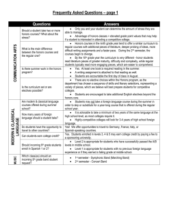 Curriculum Evening FAQ`s